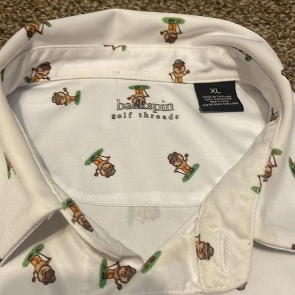 Backspin golf threads Gopher Polo. Size XL - Picture 2 of 5